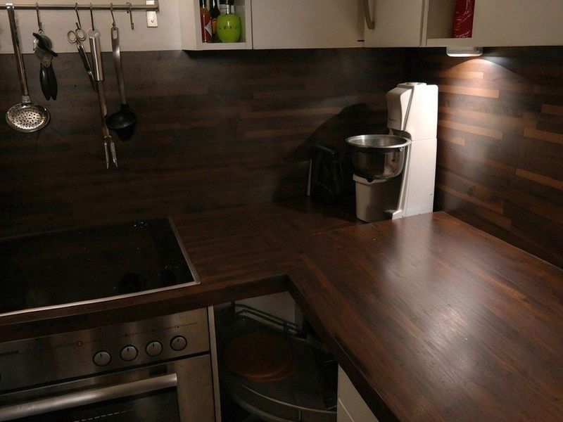 Declutter: Kitchen counters cleared, cabinets kept